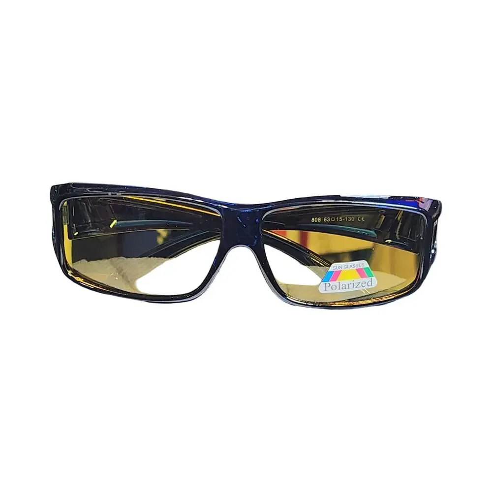 FIMOSON Night Driving Glasses HD Polarized Yellow Lens Fit Over Sunglasses